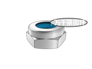 統一螺紋六角尼龍嵌入防松薄螺母（企標） ASME B18.16.6