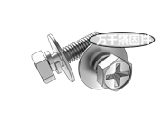 十字槽凹穴六角頭螺栓、彈墊和大平墊組合（企標(biāo)） GB 9074.13G
